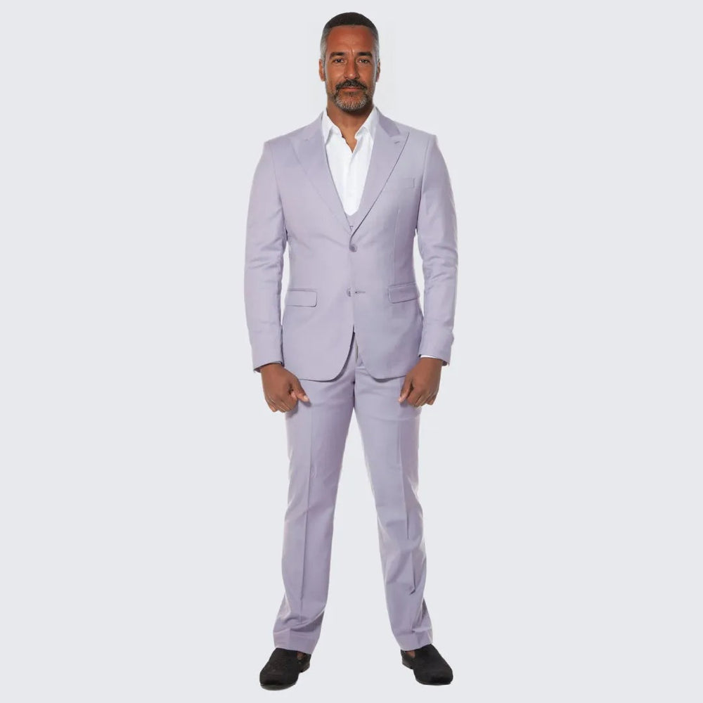 Men's Lavender Suit Three Piece Set - Wedding - Prom