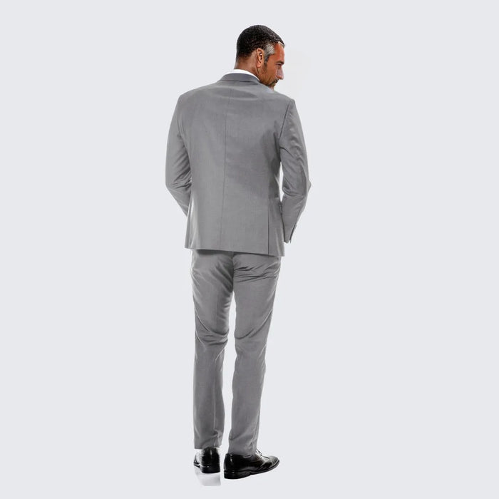 Mid Gray Skinny Fit Suit Three Piece Set- Separates - Wedding - Prom