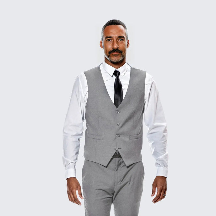 Mid Gray Skinny Fit Suit Three Piece Set- Separates - Wedding - Prom