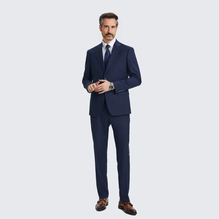 Men's Navy Suit Three Piece Set by Stacy Adams - Wedding - Prom