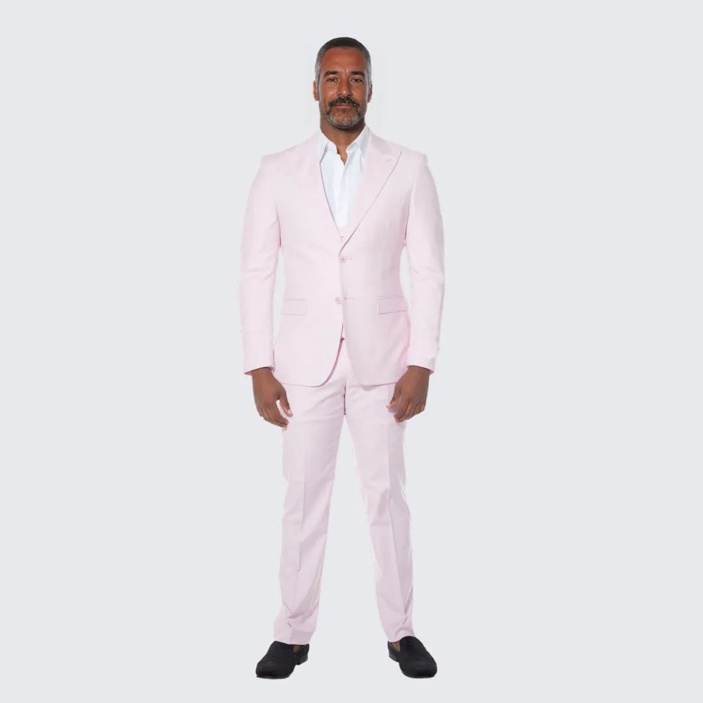 Men's Pink Suit Three Piece Set - Wedding - Prom
