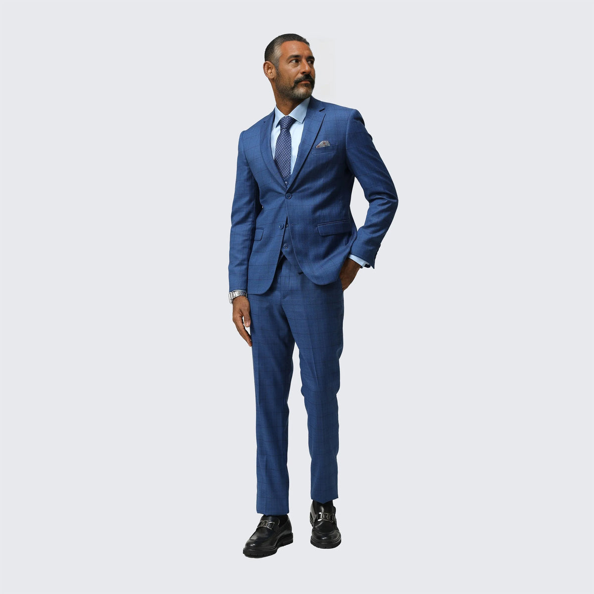 Complete Blue Skinny Fit Suit Outfit 30181