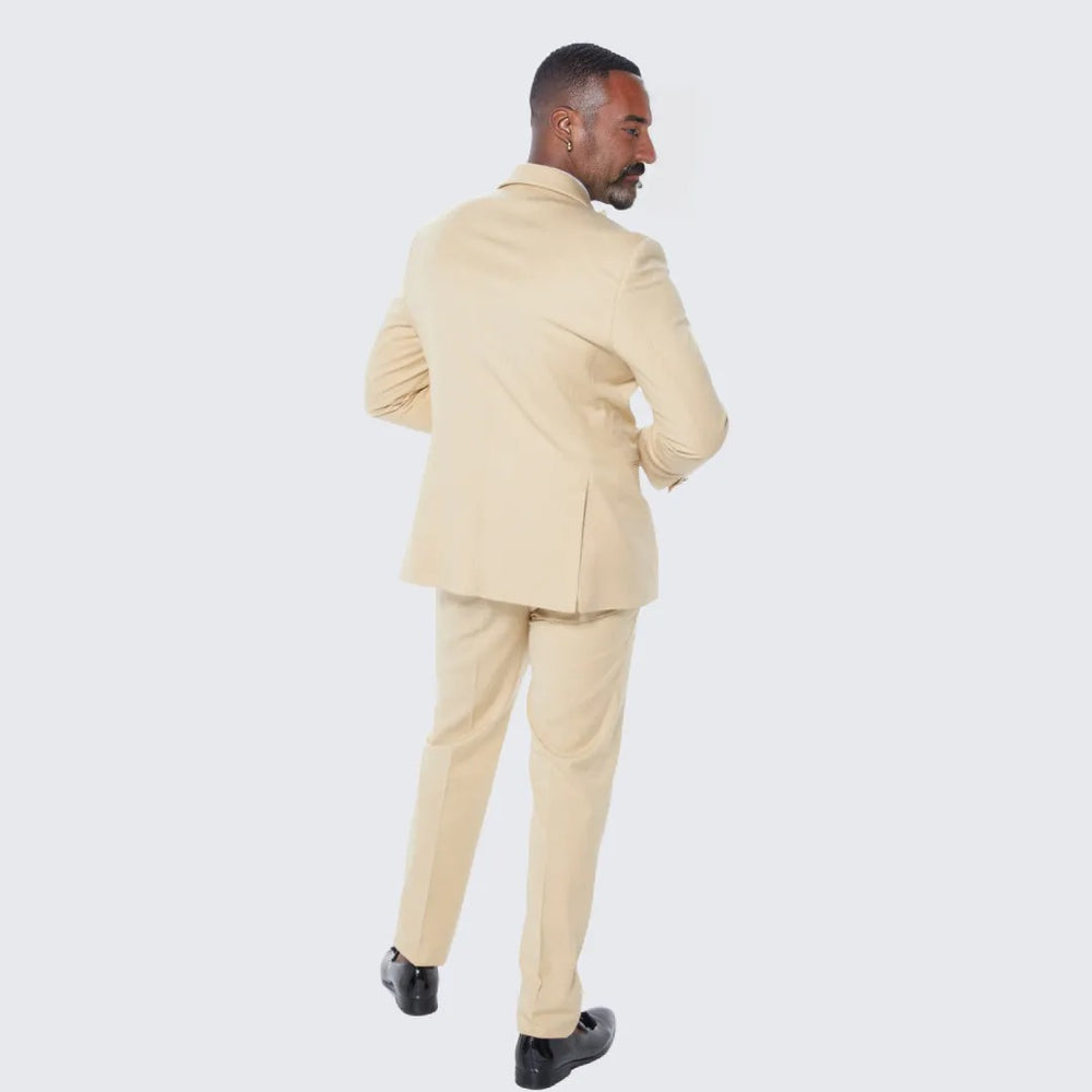Dijon Mustard Skinny Fit Suit Three Piece Set - Wedding - Prom