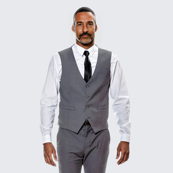 Grey Skinny Fit Suit Three Piece Set - Separates - Wedding - Prom