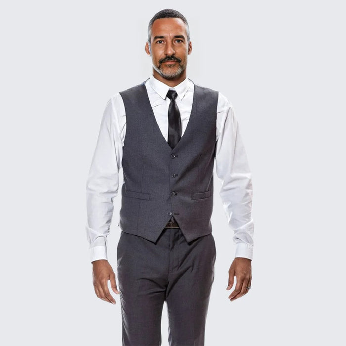 Charcoal Skinny Fit Suit Three Piece Set - Separates - Wedding - Prom