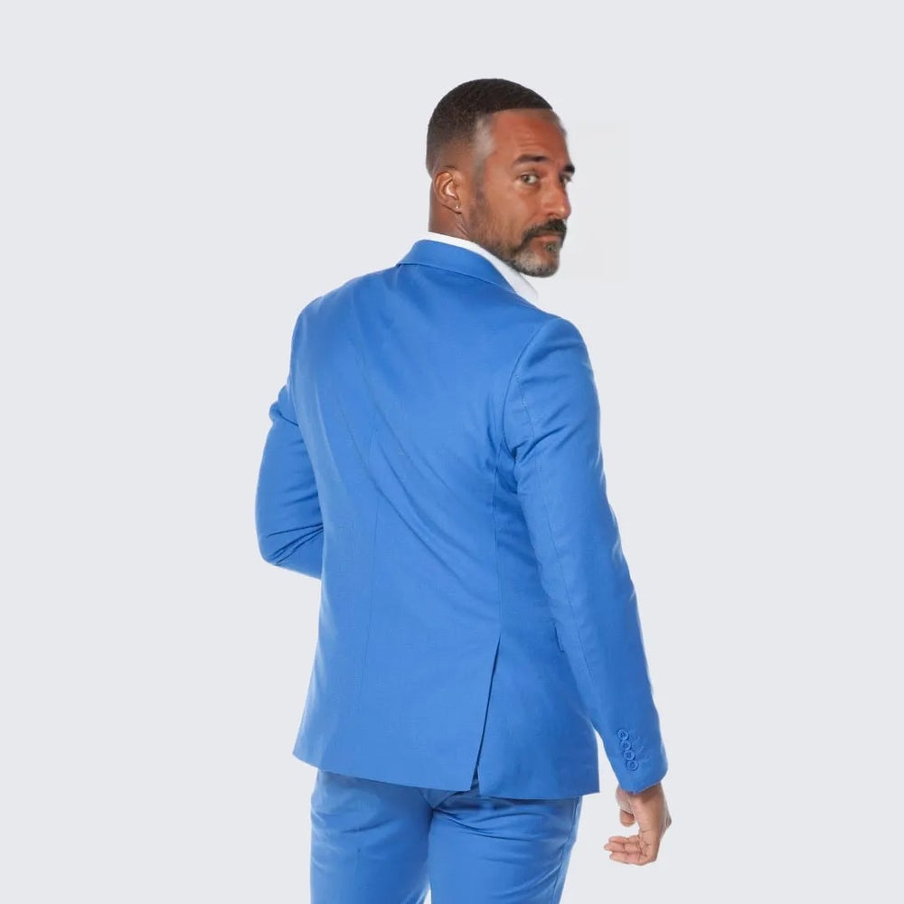 Men's Royal Blue Suit Three Piece Set - Wedding - Prom