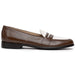 Zelli Alba Italian Calfskin Penny Loafers in Camel and Cream
