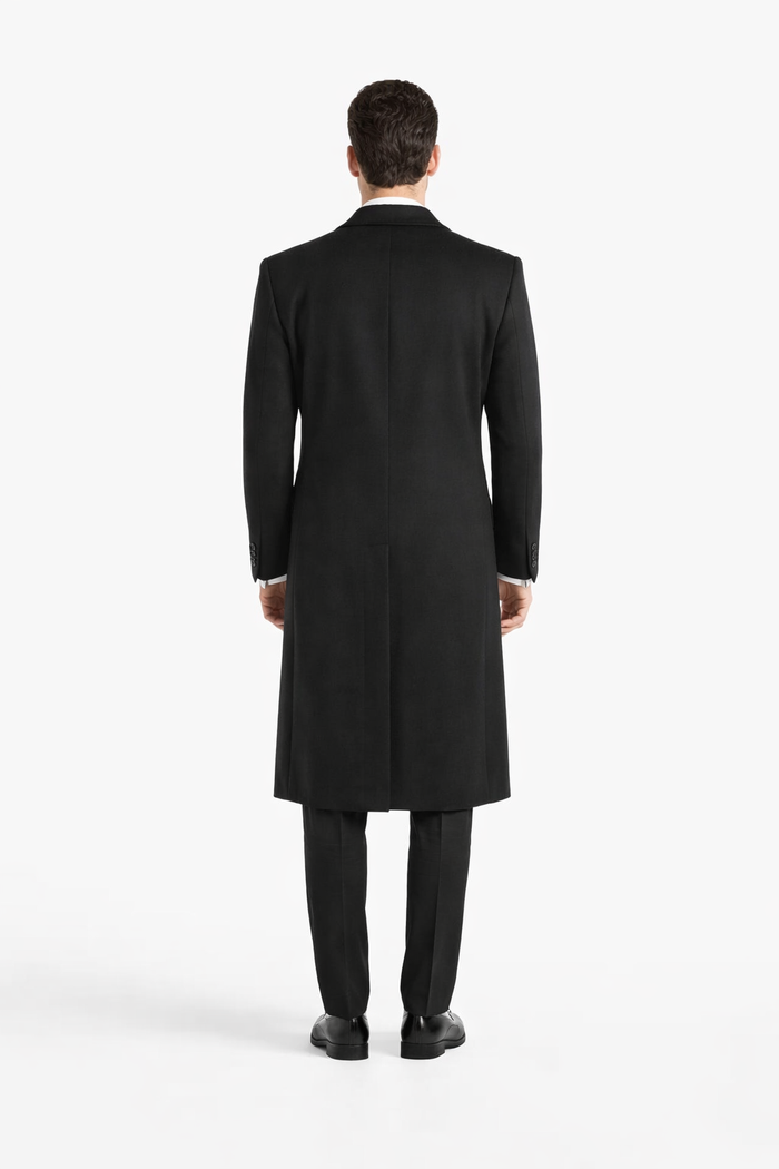 Alberto Nardoni Authentic Fully Lined Double Breasted Men's Dress Coat Wool Blend Long Overcoat