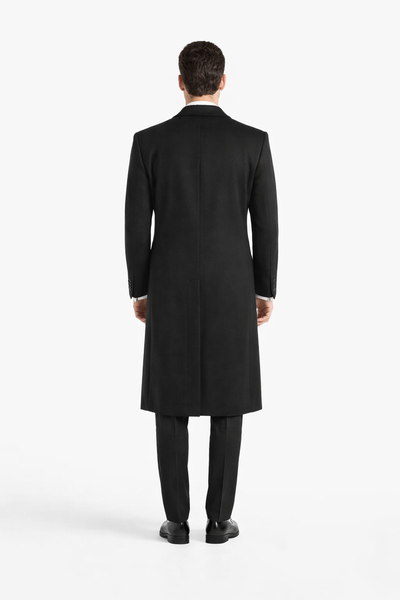 Alberto Nardoni Authentic Fully Lined Double Breasted Men's Dress Coat Wool Blend Long Overcoat
