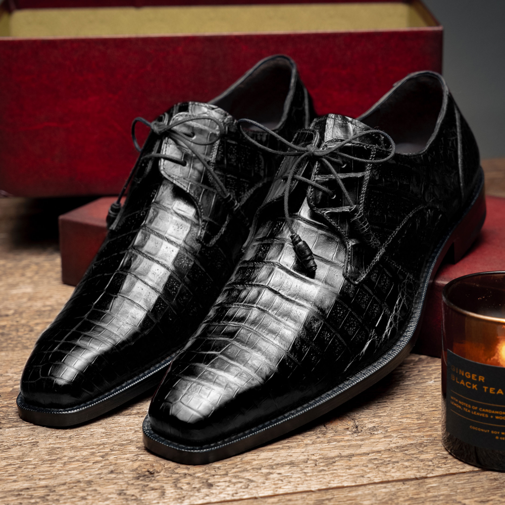 Mezlan Crocodile Derby Shoes - Mezlan Crocodile Derby Dress Shoes - Mezlan Dress Shoe On Sale