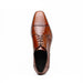 Zelli Andrea Genuine Crocodile Cap Toe Derby Dress Shoes in Cognac