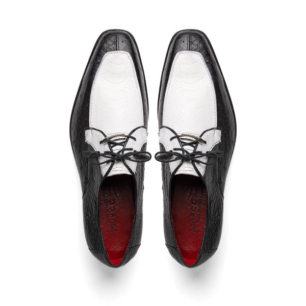 Marco_Di_Milano Andretti: Luxury White & Black Leather Loafers