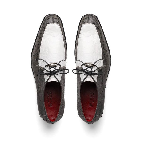 Marco Di Milano Andretti White/Gray Leather Loafer