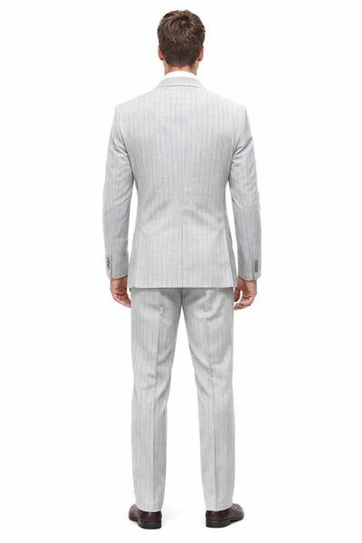 Statement Men’s 2-Piece 100% Wool Double Breasted Pinstripe Suit