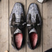 Marco Di Milano Anzio Newspaper Print Leather Oxford