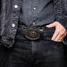 Marco Di Milano Arkansas Black Leather Belt Shoe