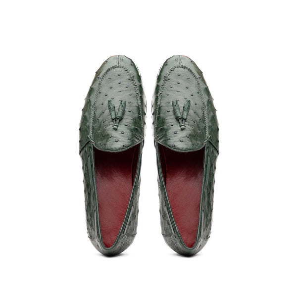 Marco Di Milano Aubiere Forest Green Leather Loafers