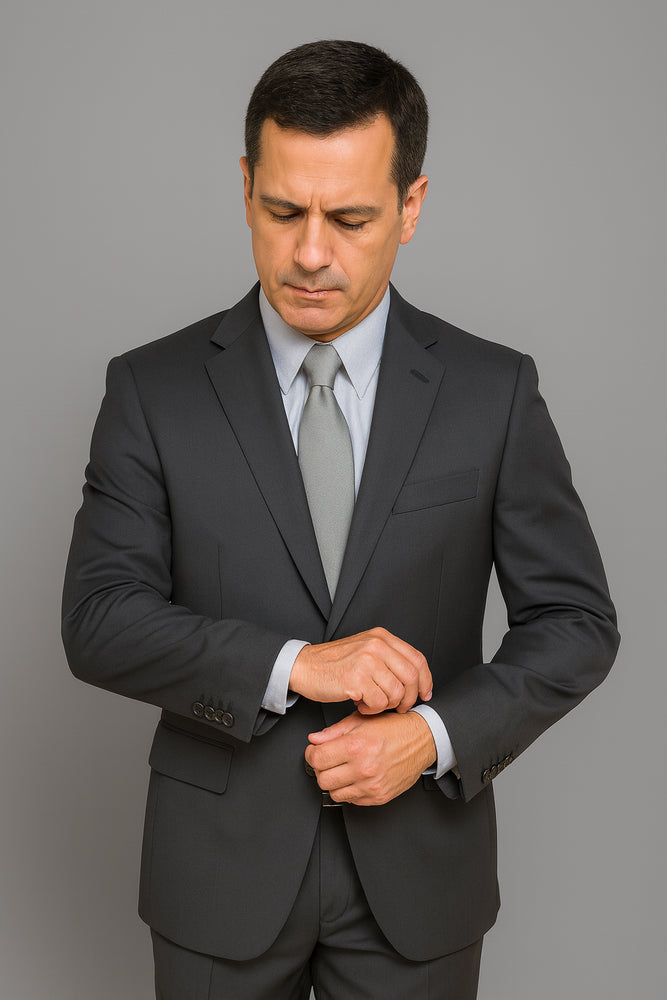 Authentic Statement Brand Black 2-Button Suit