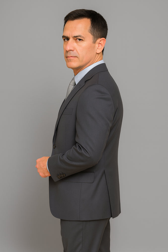 Authentic Statement Brand Black 2-Button Suit