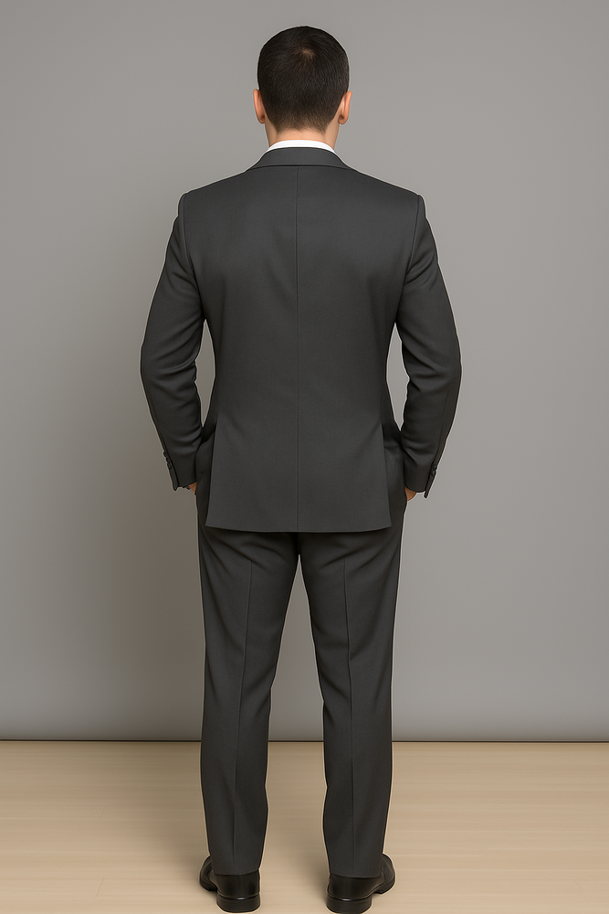 Authentic Statement Brand Black 2-Button Suit