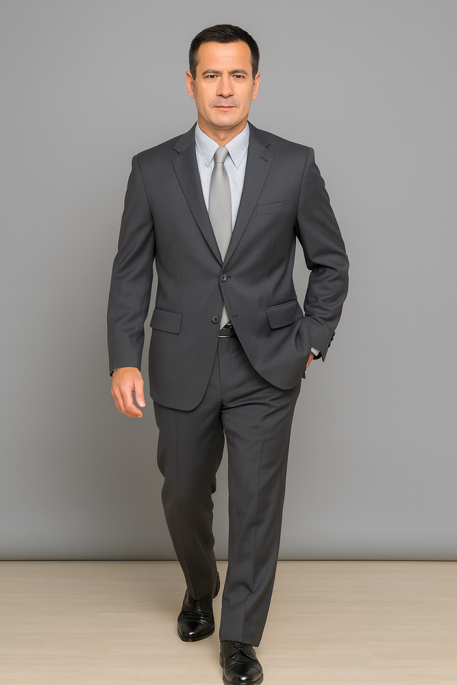 Authentic Statement Brand Black 2-Button Suit