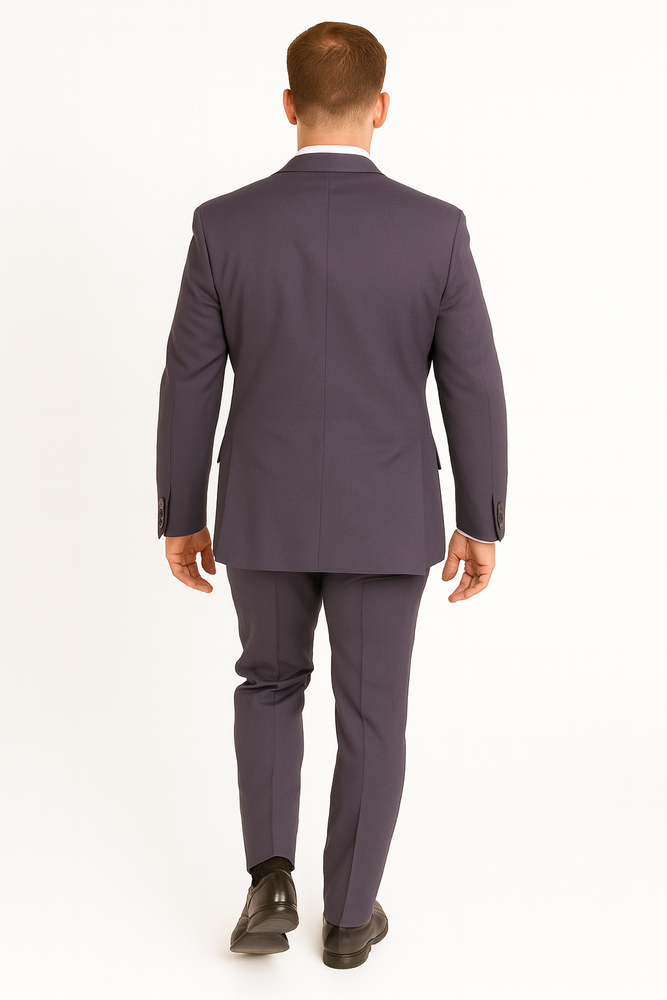 Authentic Statement Brand Men's Charcoal Gray Slim-fit 2-button Suit - High End Suits - High Quality Suits