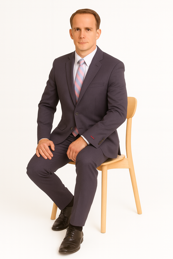 Authentic Statement Brand Men's Charcoal Gray Slim-fit 2-button Suit - High End Suits - High Quality Suits