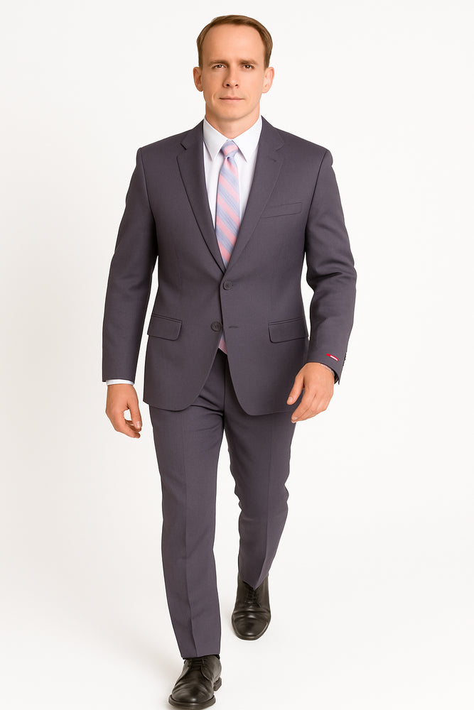 Authentic Statement Brand Men's Charcoal Gray Slim-fit 2-button Suit - High End Suits - High Quality Suits
