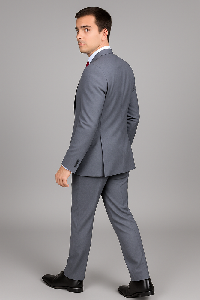 Authentic Statement Brand Men's Charcoal Grey 2-button Classic Suit - High End Suits - High Quality Suits