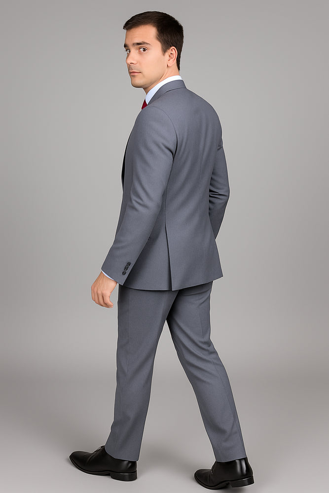Authentic Statement Brand Men's Charcoal Grey 2-button Classic Suit - High End Suits - High Quality Suits