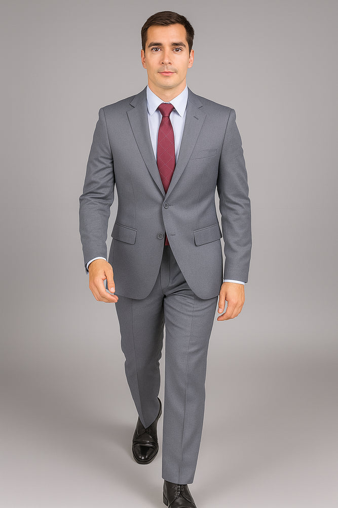 Authentic Statement Brand Men's Charcoal Grey 2-button Classic Suit - High End Suits - High Quality Suits