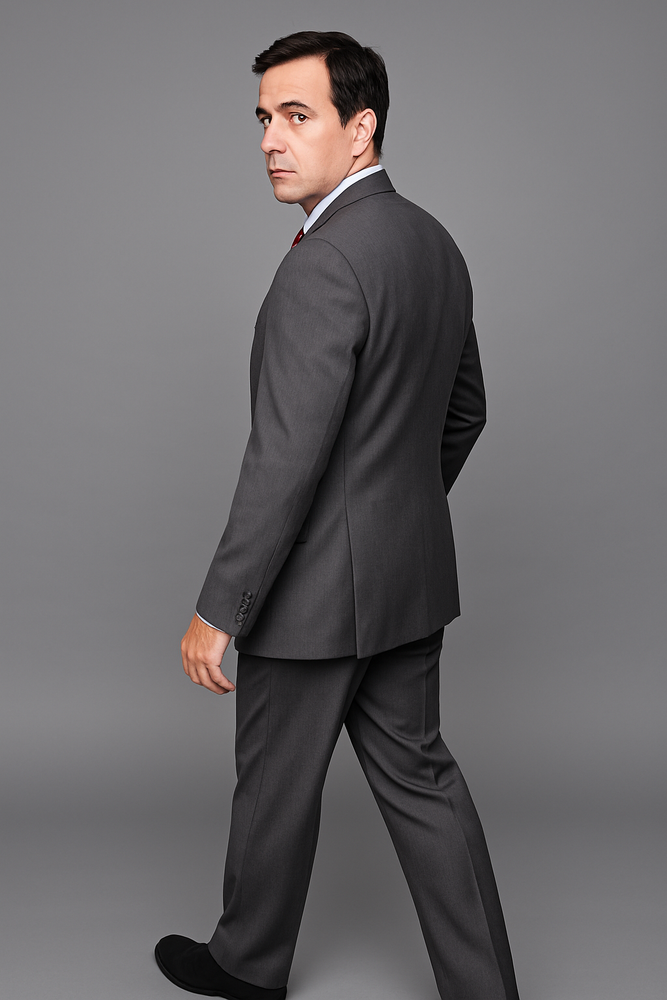 Authentic Statement Brand Men's Grey 2-button Suit - High End Suits - High Quality Suits