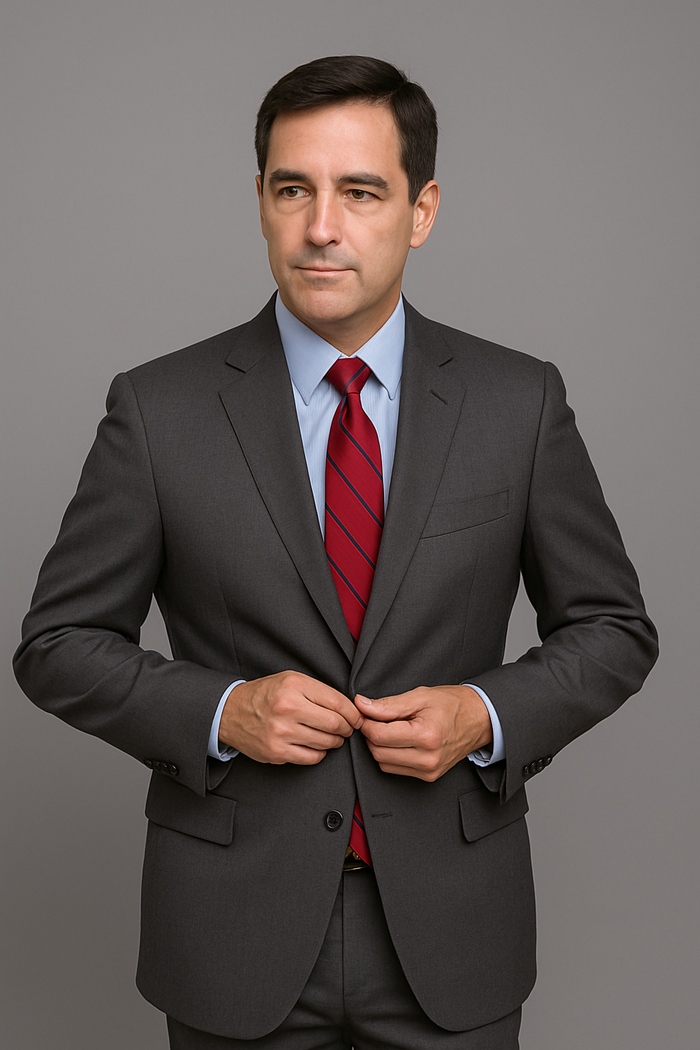 Authentic Statement Brand Men's Grey 2-button Suit - High End Suits - High Quality Suits