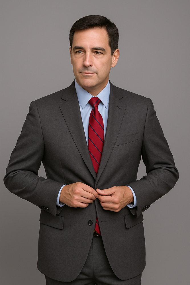 Authentic Statement Brand Men's Grey 2-button Suit - High End Suits - High Quality Suits