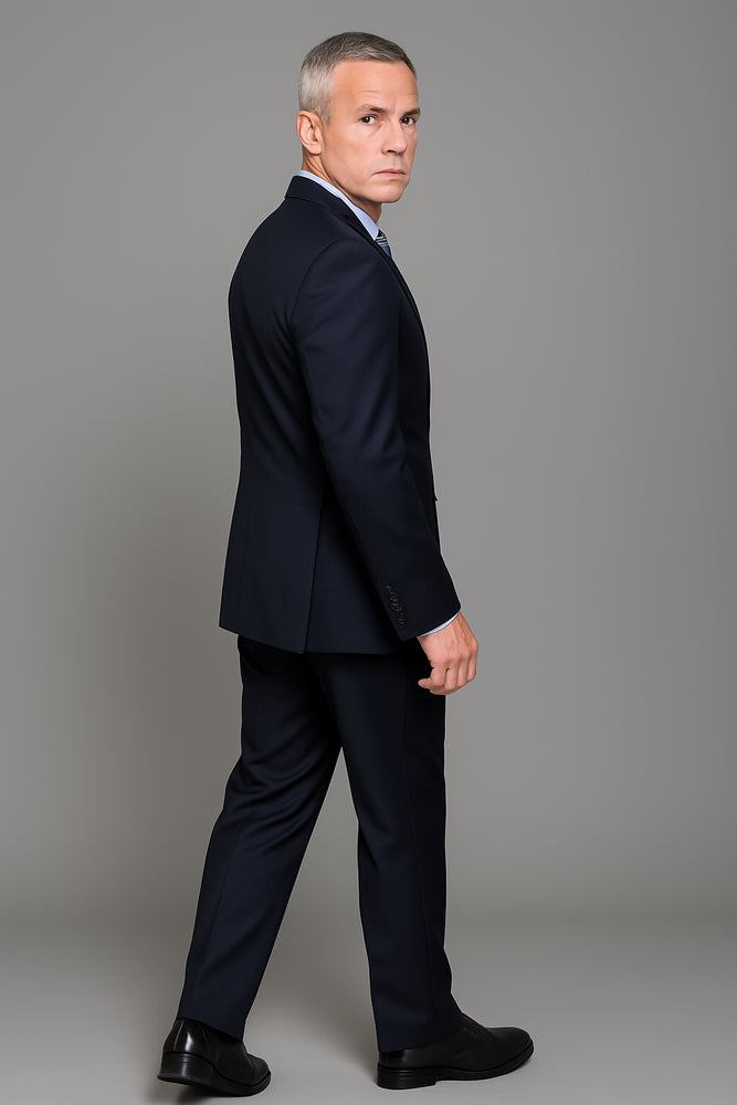 Authentic Statement Brand Men's patterned Black 2-button Suit - High End Suits - High Quality Suits