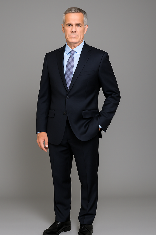 Authentic Statement Brand Men's patterned Black 2-button Suit - High End Suits - High Quality Suits