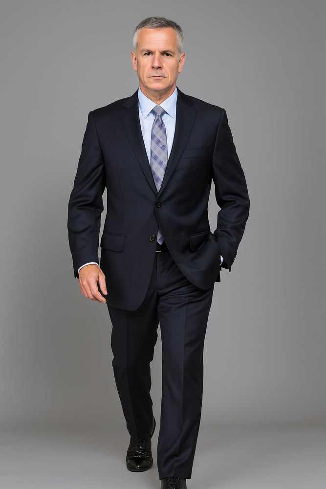 Authentic Statement Brand Men's patterned Black 2-button Suit - High End Suits - High Quality Suits