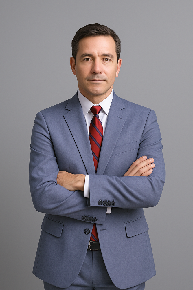 Authentic Statement Brand Men's patterned Blue 2-button Suit - High End Suits - High Quality Suits