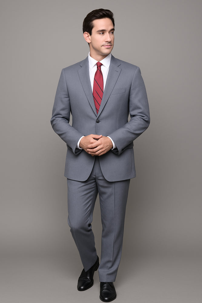 Authentic Statement Brand Men's patterned Blue 2-button Suit - High End Suits - High Quality Suits