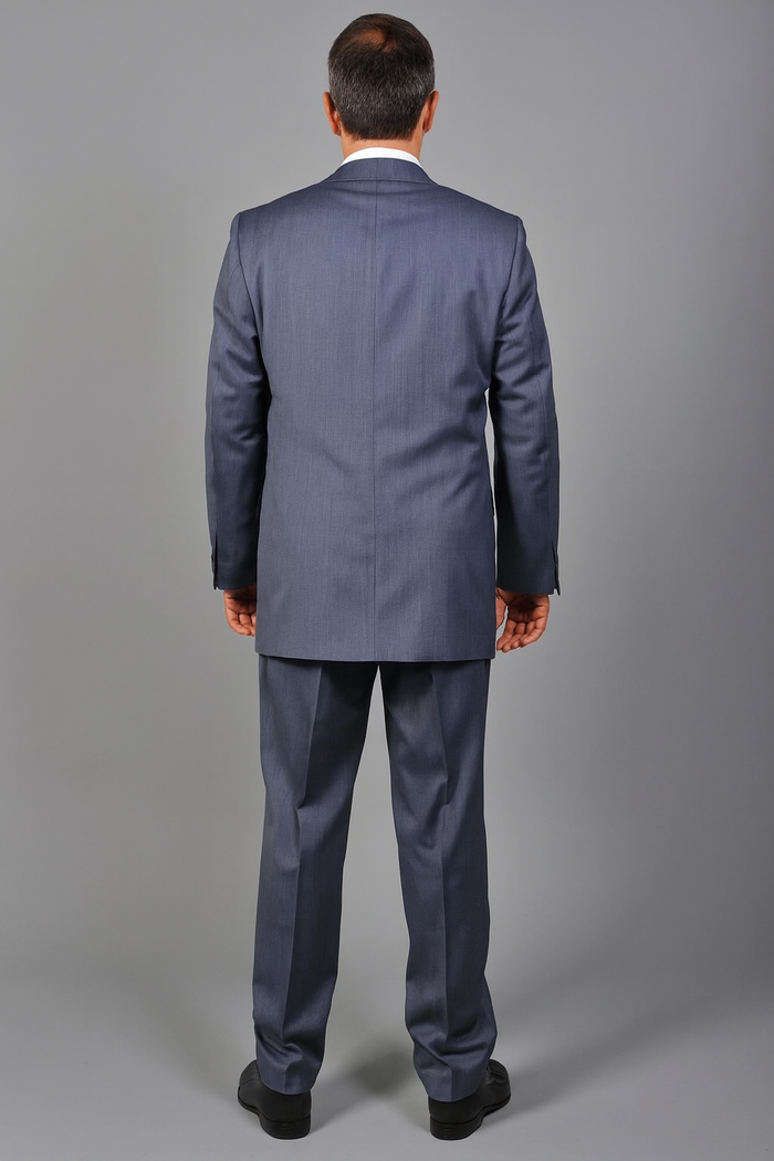 Authentic Statement Brand Men's patterned Blue 2-button Suit - High End Suits - High Quality Suits
