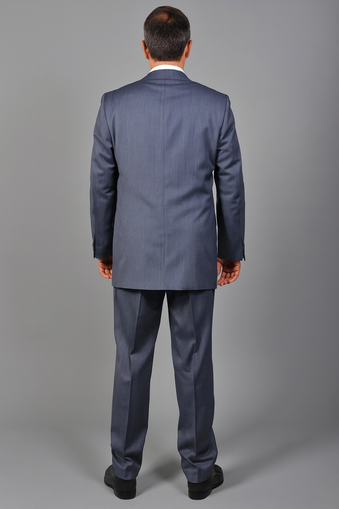 Authentic Statement Brand Men's patterned Blue 2-button Suit - High End Suits - High Quality Suits