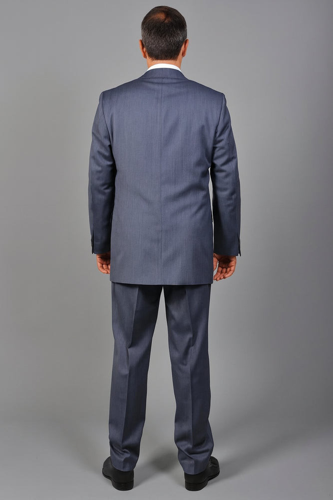 Authentic Statement Brand Men's patterned Blue 2-button Suit - High End Suits - High Quality Suits