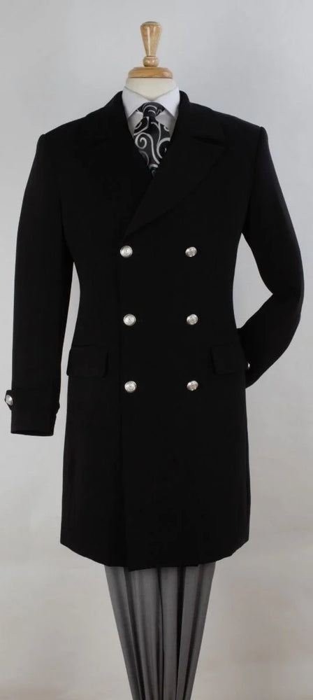 John Knight Men's 3/4 Length Top Coat Double Breasted