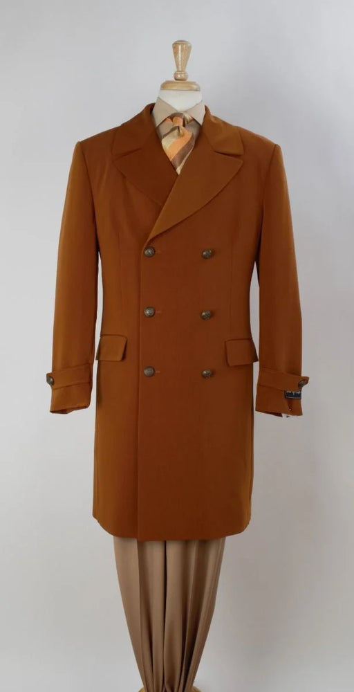 John Knight Men's 3/4 Length Top Coat Double Breasted