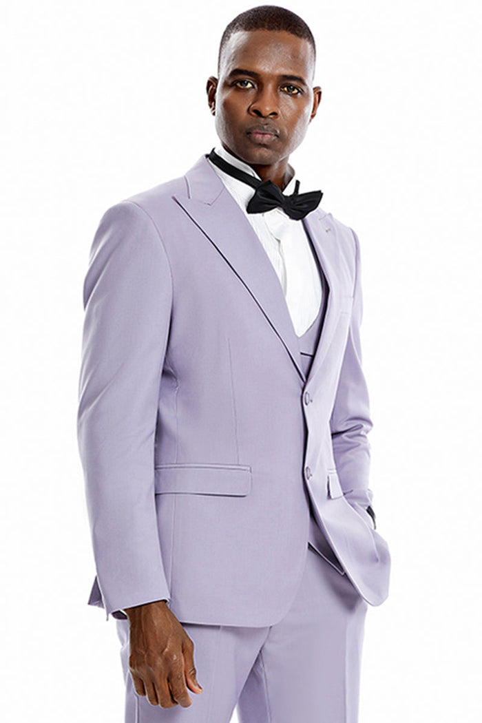 Men's Tan Slim Fit Wedding Suit by Tazzio Suits