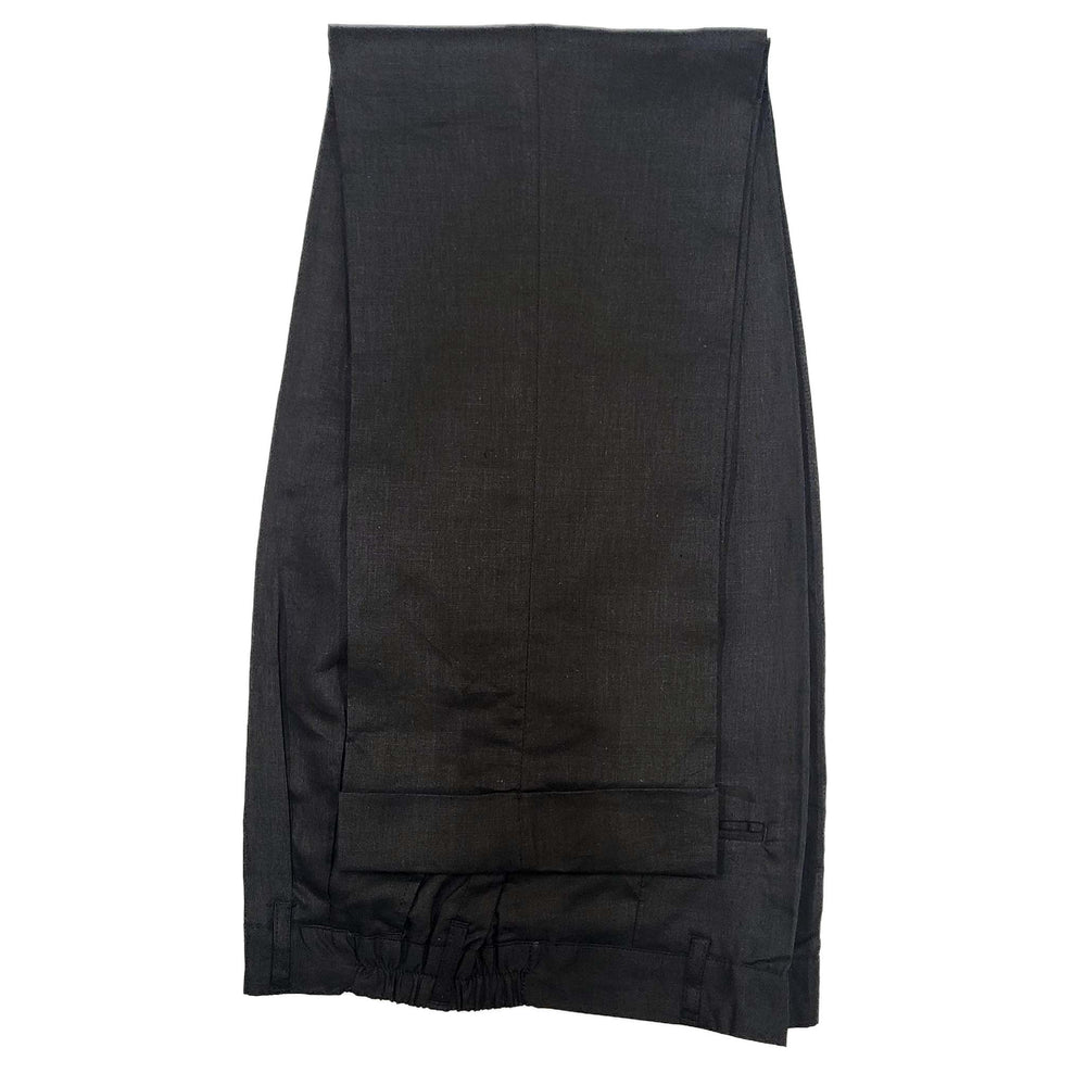 Mens Black Linen Shirt and Pants Casual Outfit Set
