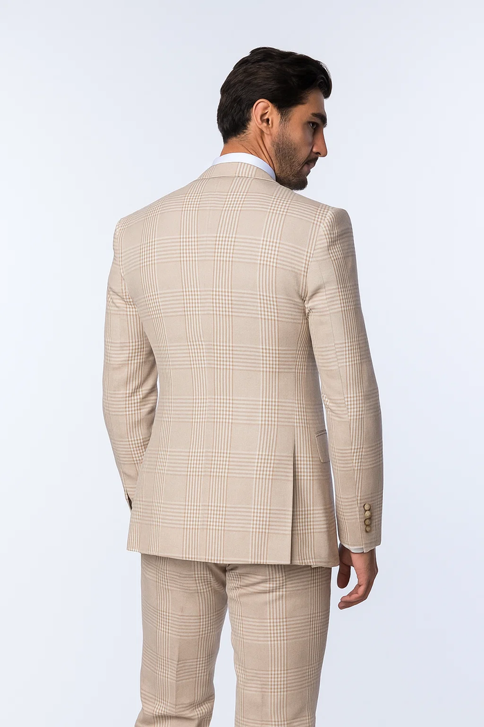 Suits With Baggy Pleated Pants - Wide Leg Pants 100% Wool - Classic Fit inac by Rossiman