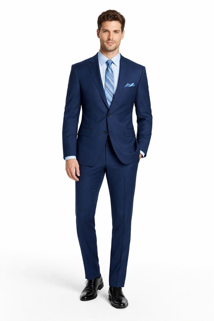 Bertolini Silk & Fabric Suit Black- High End Suits - High Quality Suits
