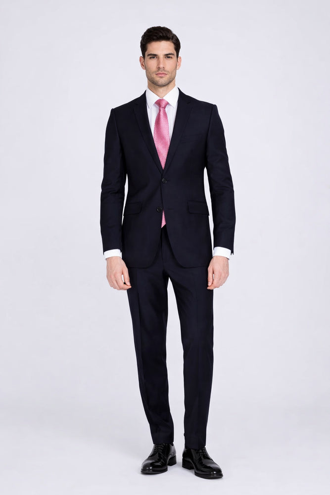 Bertolini Silk & Fabric Suit Black- High End Suits - High Quality Suits