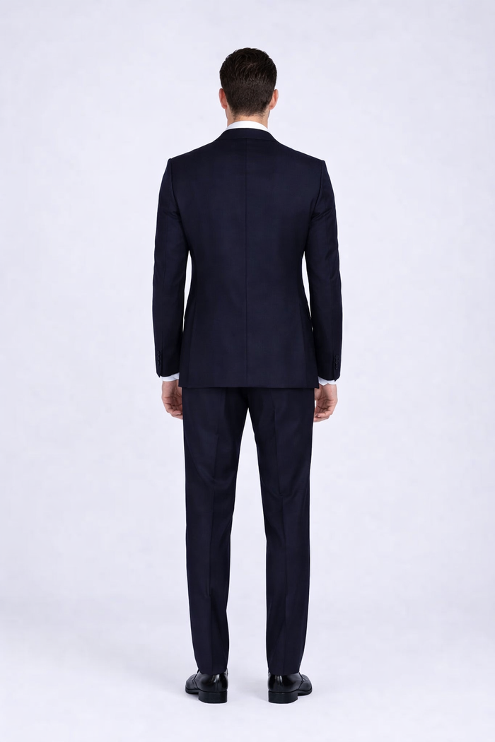 Bertolini Silk & Fabric Suit Black- High End Suits - High Quality Suits